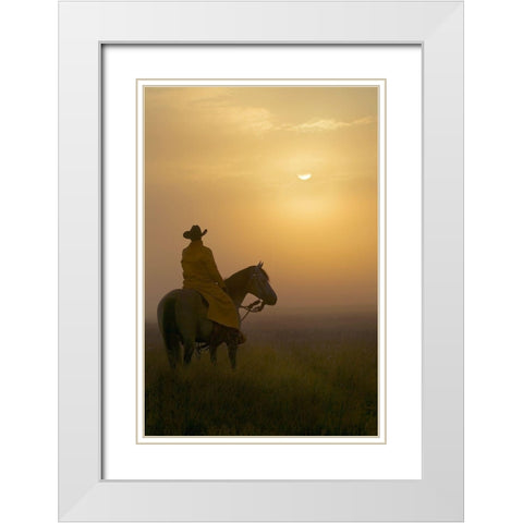 A New Day White Modern Wood Framed Art Print with Double Matting by Dawson, Robert