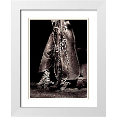 Cowboy II White Modern Wood Framed Art Print with Double Matting by Dawson, Robert