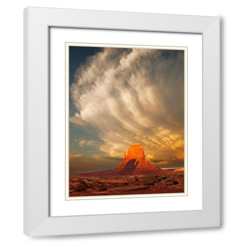 Brothers Shadow White Modern Wood Framed Art Print with Double Matting by Dawson, Robert