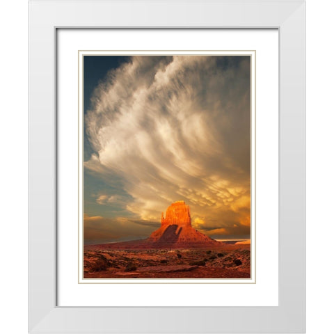 Brothers Shadow White Modern Wood Framed Art Print with Double Matting by Dawson, Robert