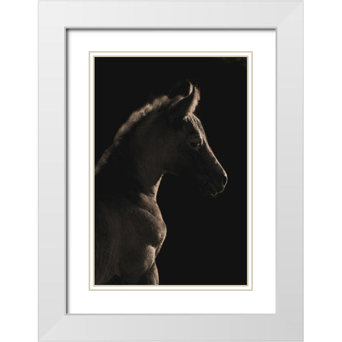A Moment In Time White Modern Wood Framed Art Print with Double Matting by Dawson, Robert