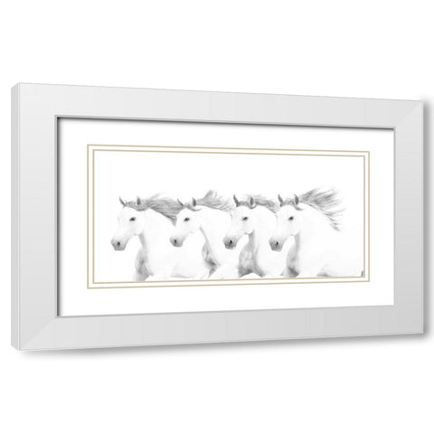 El Blancos White Modern Wood Framed Art Print with Double Matting by Dawson, Robert