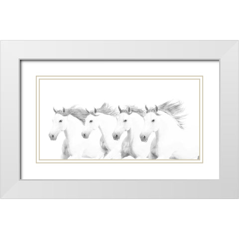 El Blancos White Modern Wood Framed Art Print with Double Matting by Dawson, Robert