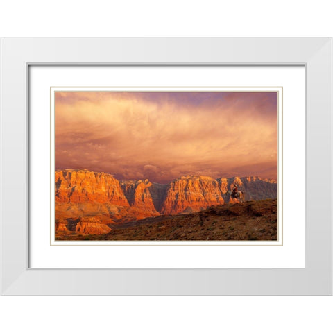 Out of the West White Modern Wood Framed Art Print with Double Matting by Dawson, Robert