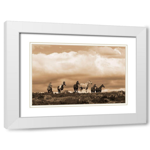 Prairie Song White Modern Wood Framed Art Print with Double Matting by Dawson, Robert