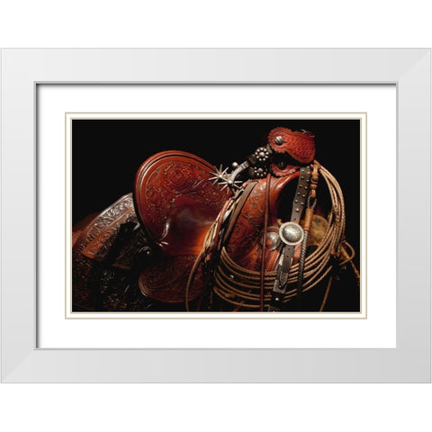 Old Macs Gear White Modern Wood Framed Art Print with Double Matting by Dawson, Robert