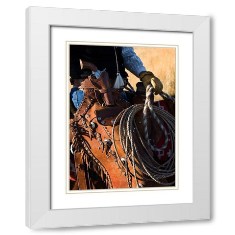 Range Rider III ~ Color White Modern Wood Framed Art Print with Double Matting by Dawson, Robert