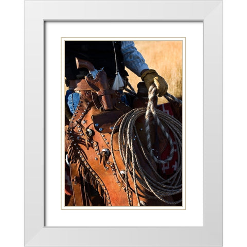 Range Rider III ~ Color White Modern Wood Framed Art Print with Double Matting by Dawson, Robert
