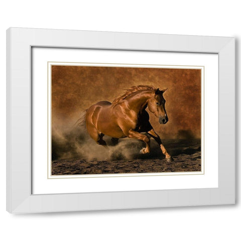 Rubys Good Time White Modern Wood Framed Art Print with Double Matting by Dawson, Robert