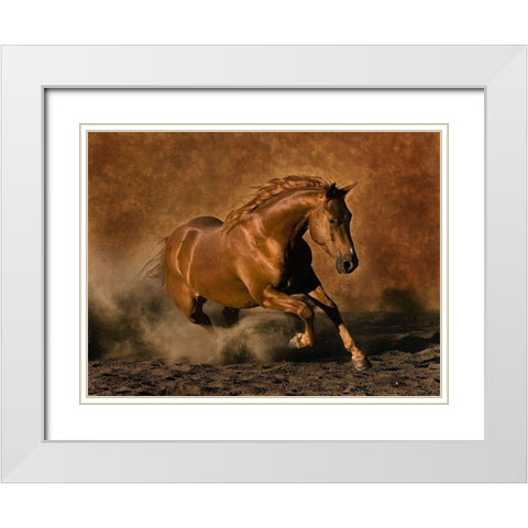 Rubys Good Time White Modern Wood Framed Art Print with Double Matting by Dawson, Robert
