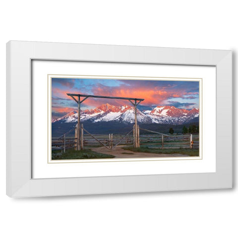 Sawtooth Morning White Modern Wood Framed Art Print with Double Matting by Dawson, Robert
