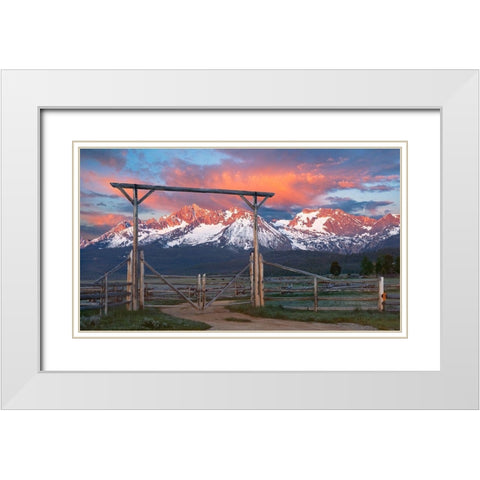 Sawtooth Morning White Modern Wood Framed Art Print with Double Matting by Dawson, Robert