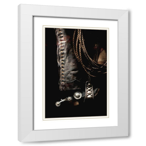 Shotgun Chaps White Modern Wood Framed Art Print with Double Matting by Dawson, Robert