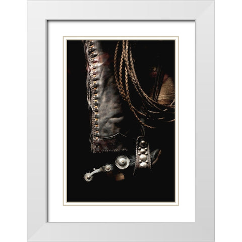 Shotgun Chaps White Modern Wood Framed Art Print with Double Matting by Dawson, Robert