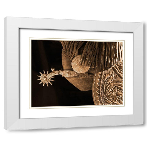 Star Spur White Modern Wood Framed Art Print with Double Matting by Dawson, Robert
