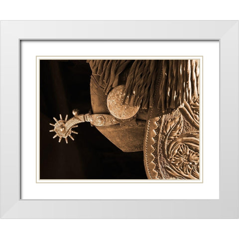 Star Spur White Modern Wood Framed Art Print with Double Matting by Dawson, Robert