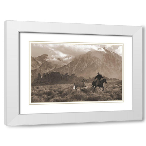 Sierra Foothills White Modern Wood Framed Art Print with Double Matting by Dawson, Robert