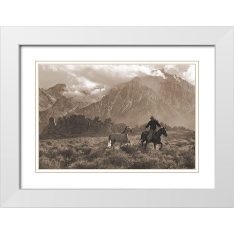 Sierra Foothills White Modern Wood Framed Art Print with Double Matting by Dawson, Robert