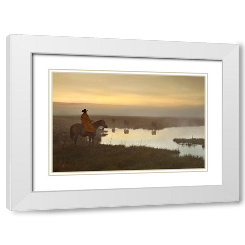 The Guardian White Modern Wood Framed Art Print with Double Matting by Dawson, Robert