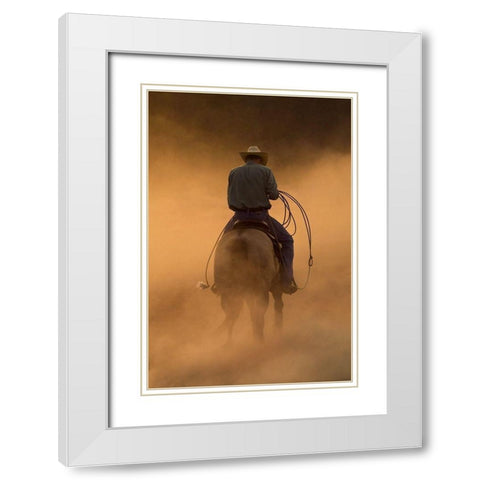 Teo On the Ranch White Modern Wood Framed Art Print with Double Matting by Dawson, Robert