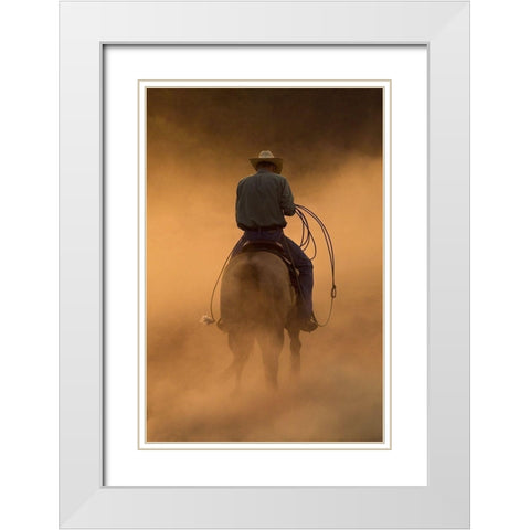 Teo On the Ranch White Modern Wood Framed Art Print with Double Matting by Dawson, Robert