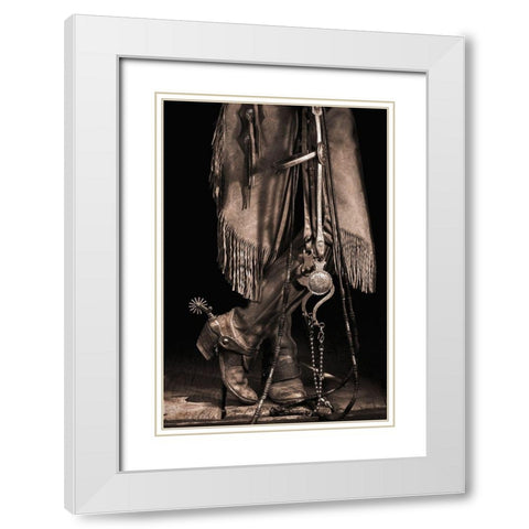 The Buckaroo White Modern Wood Framed Art Print with Double Matting by Dawson, Robert