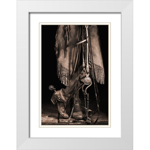 The Buckaroo White Modern Wood Framed Art Print with Double Matting by Dawson, Robert