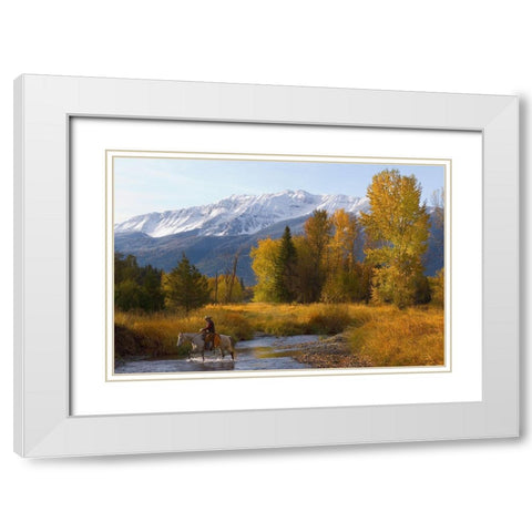 The Eagle Cap White Modern Wood Framed Art Print with Double Matting by Dawson, Robert