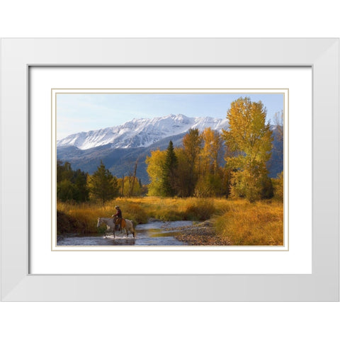 The Eagle Cap White Modern Wood Framed Art Print with Double Matting by Dawson, Robert