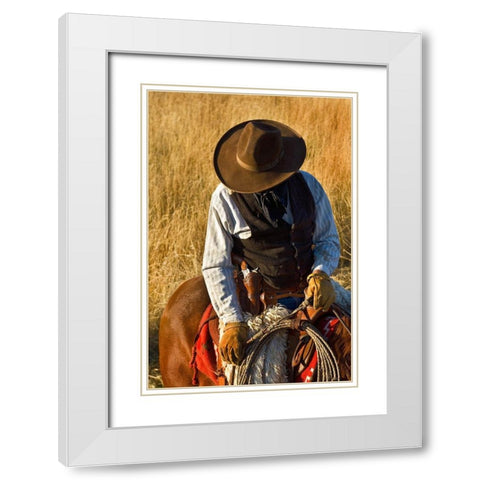 The Plains Drifter White Modern Wood Framed Art Print with Double Matting by Dawson, Robert