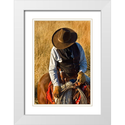 The Plains Drifter White Modern Wood Framed Art Print with Double Matting by Dawson, Robert