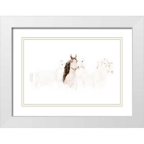 The Family White Modern Wood Framed Art Print with Double Matting by Dawson, Robert