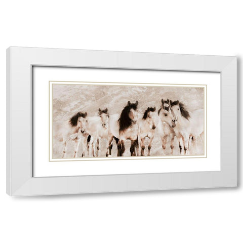 The Tribe ~ Sepia White Modern Wood Framed Art Print with Double Matting by Dawson, Robert