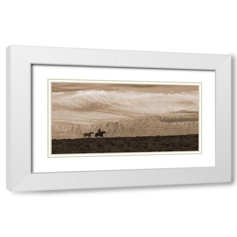 Trailing Home ~ Sepia White Modern Wood Framed Art Print with Double Matting by Dawson, Robert