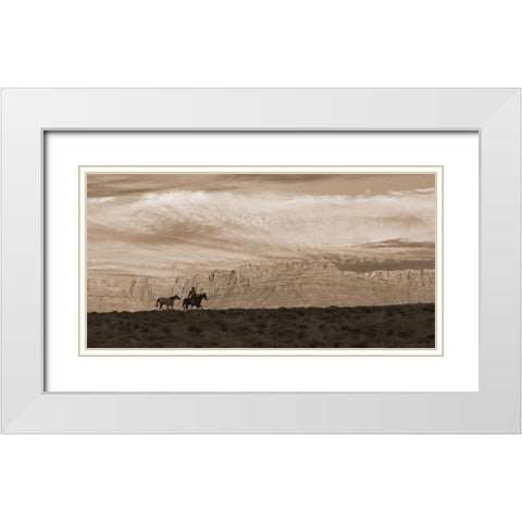 Trailing Home ~ Sepia White Modern Wood Framed Art Print with Double Matting by Dawson, Robert