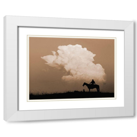 Thunder White Modern Wood Framed Art Print with Double Matting by Dawson, Robert
