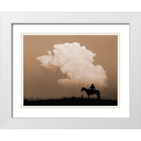 Thunder White Modern Wood Framed Art Print with Double Matting by Dawson, Robert