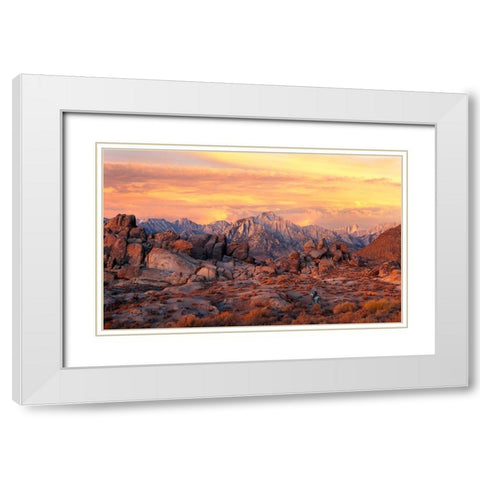Under the Western Skies White Modern Wood Framed Art Print with Double Matting by Dawson, Robert