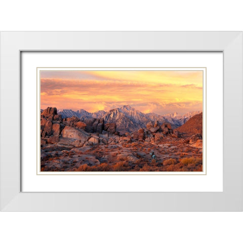 Under the Western Skies White Modern Wood Framed Art Print with Double Matting by Dawson, Robert