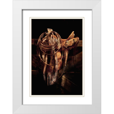 Z Ranch Gear White Modern Wood Framed Art Print with Double Matting by Dawson, Robert