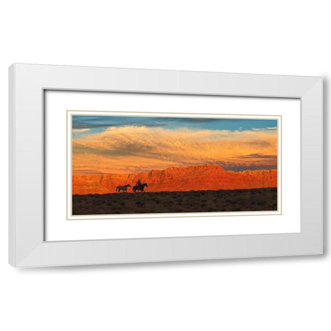Trailing Home White Modern Wood Framed Art Print with Double Matting by Dawson, Robert