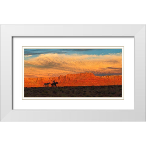 Trailing Home White Modern Wood Framed Art Print with Double Matting by Dawson, Robert