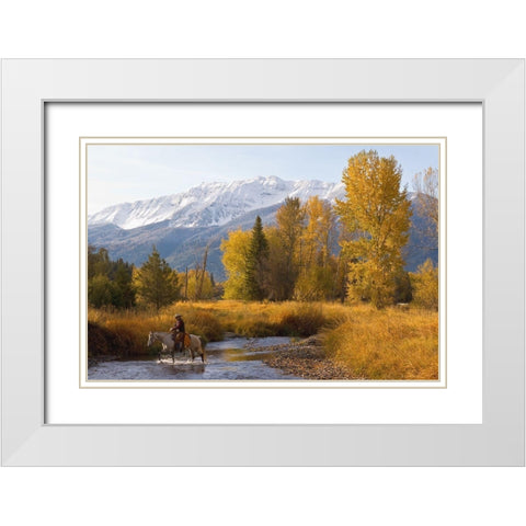 Wallow County White Modern Wood Framed Art Print with Double Matting by Dawson, Robert