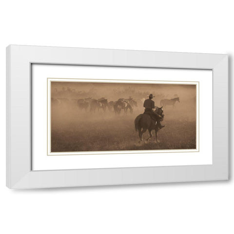 Changing Pastures White Modern Wood Framed Art Print with Double Matting by Dawson, Robert