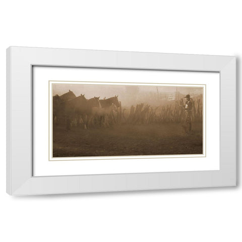 Time To Go To Work White Modern Wood Framed Art Print with Double Matting by Dawson, Robert