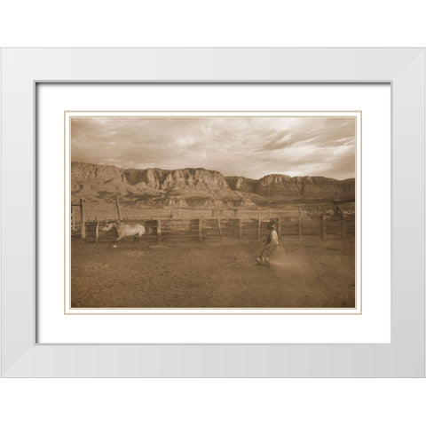 First Day At School White Modern Wood Framed Art Print with Double Matting by Dawson, Robert