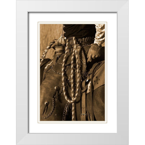 Hired Hand III White Modern Wood Framed Art Print with Double Matting by Dawson, Robert