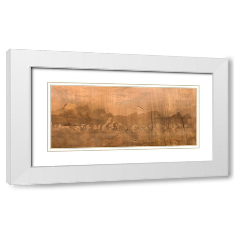 Shadows Past White Modern Wood Framed Art Print with Double Matting by Dawson, Robert