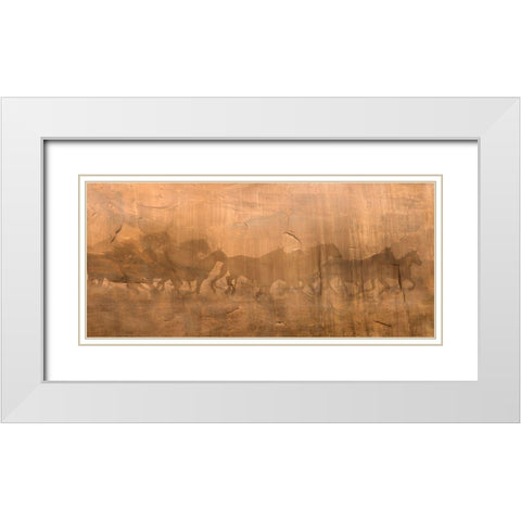 Shadows Past White Modern Wood Framed Art Print with Double Matting by Dawson, Robert
