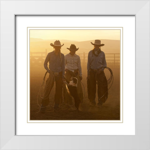 Give Me Some Lovin.2424 White Modern Wood Framed Art Print with Double Matting by Dawson, Robert